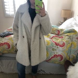 Beige Fur Shearling Coat